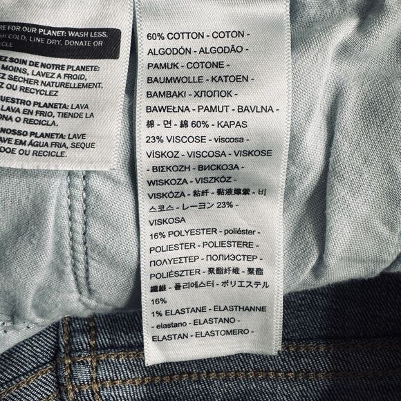 Levis Classic Straight Jeans 32/14L (34x31.5) Dark Wash Blue Denim Stretch Women - Picture 6 of 9